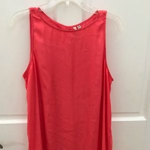 Simple coral tank dress